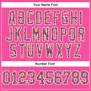 Custom Stitched Pink Navy-White Fade Fashion Leopard Print Sports Pullover Sweatshirt Hoodie