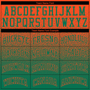 Custom Stitched Orange Kelly Green Fade Fashion Sports Pullover Sweatshirt Hoodie