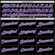 Custom Stitched Black Purple-White Sports Pullover Sweatshirt Hoodie