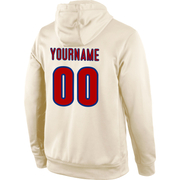 Custom Stitched Cream Red-Royal Sports Pullover Sweatshirt Hoodie