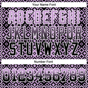 Custom Stitched Light Purple Black-White 3D Pattern Design Geometric Gradient Square Shapes Sports Pullover Sweatshirt Hoodie