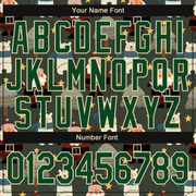 Custom Stitched Green Green-Cream Christmas 3D Sports Pullover Sweatshirt Hoodie