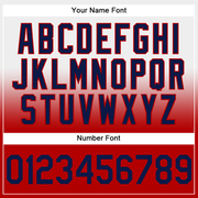 Custom Stitched White Navy-Red Fade Fashion Sports Pullover Sweatshirt Hoodie