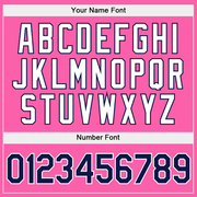 Custom Stitched Light Blue Navy-Pink Split Fashion Sports Pullover Sweatshirt Hoodie