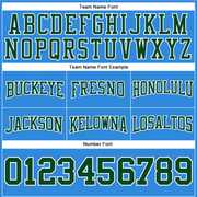 Custom Stitched Powder Blue Green-White Football Pullover Sweatshirt Hoodie