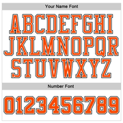 Custom Stitched White Orange Pinstripe Orange-Black Sports Pullover Sweatshirt Hoodie