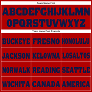 Custom Red Navy Fleece Jogger Sweatpants