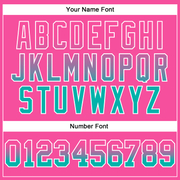 Custom Stitched Pink Aqua-White Fade Fashion Arrow Sports Pullover Sweatshirt Hoodie