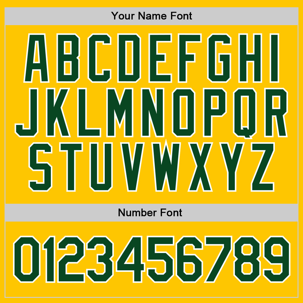 Custom Stitched Gold Green-White Sports Pullover Sweatshirt Hoodie