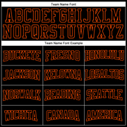 Custom Stitched Black Orange 3D Pattern Design Gradient Square Shape Sports Pullover Sweatshirt Hoodie