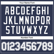 Custom Stitched Navy White Sports Pullover Sweatshirt Hoodie