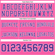 Custom Stitched Pink Purple-White Football Pullover Sweatshirt Hoodie