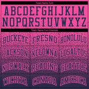 Custom Stitched Pink Navy Fade Fashion Sports Pullover Sweatshirt Hoodie