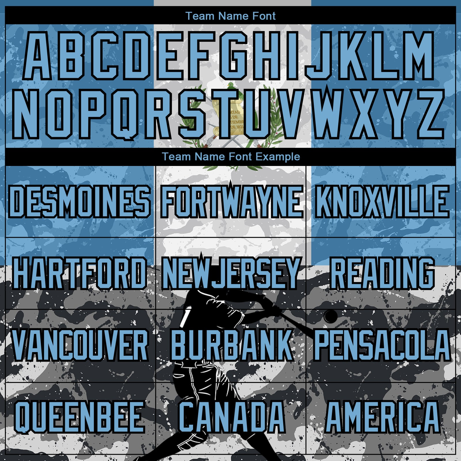 Custom Stitched Camo Light Blue-Black 3D Guatemala Guatemalan Flag Sports Pullover Sweatshirt Salute To Service Hoodie