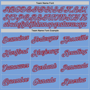 Custom Stitched Light Blue Light Blue-Red Sports Pullover Sweatshirt Hoodie