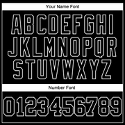 Custom Stitched Black White 3D Pattern Design Contrast Color Stripe Sports Pullover Sweatshirt Hoodie