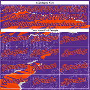 Custom Stitched Purple Orange 3D Pattern Design Torn Paper Style Sports Pullover Sweatshirt Hoodie