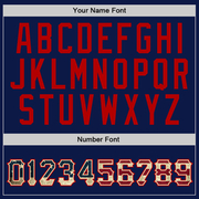 Custom Stitched White Vintage USA Flag-Navy Split Fashion Sports Pullover Sweatshirt Hoodie