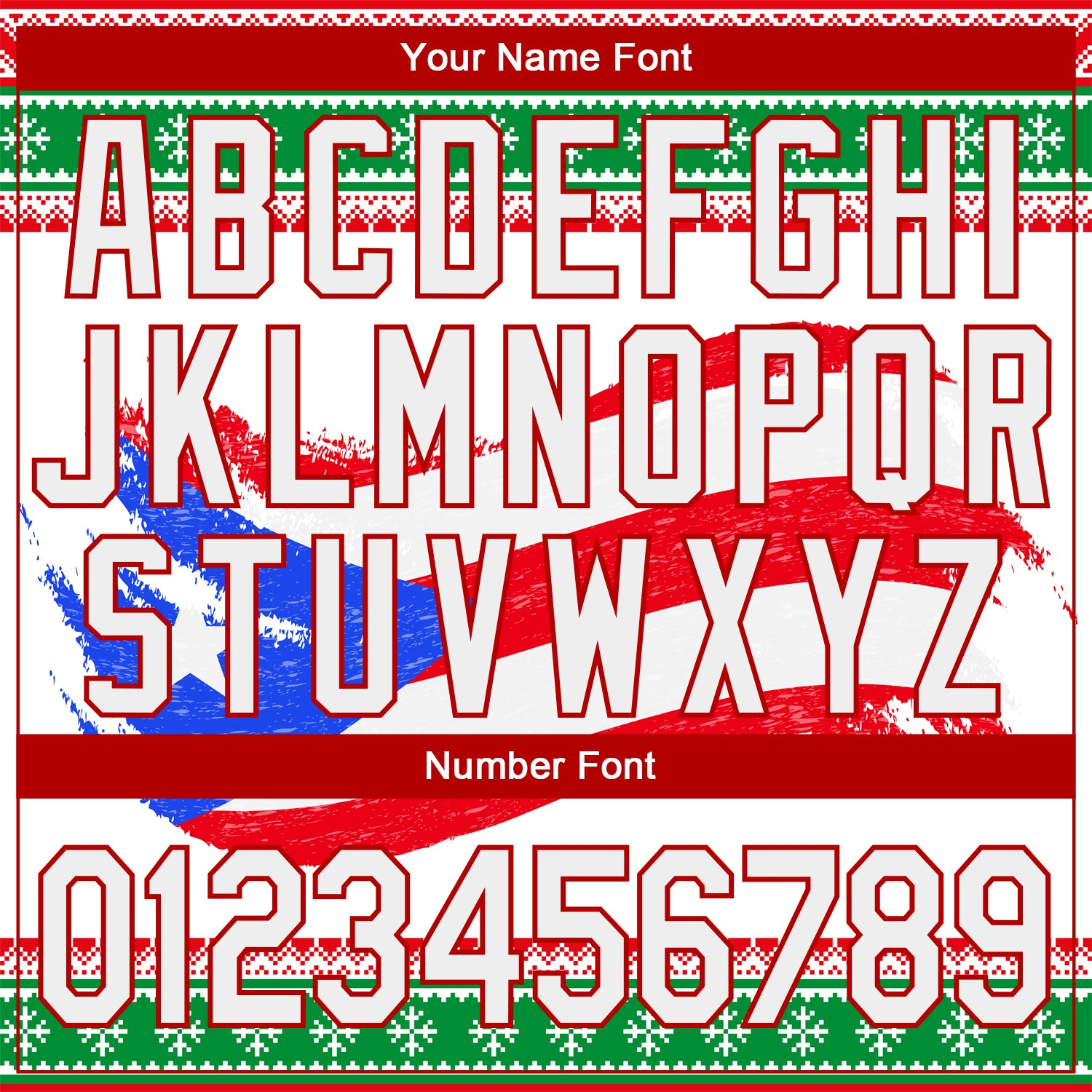 Custom Stitched Red White-Kelly Green 3D Puerto Rican Flag Sports Pullover Sweatshirt Hoodie