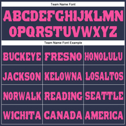 Custom Navy Pink Fleece Jogger Sweatpants