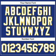 Custom Stitched Royal White-Yellow Sports Pullover Sweatshirt Hoodie