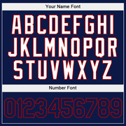 Custom Stitched White Navy-Red Split Fashion Sports Pullover Sweatshirt Hoodie