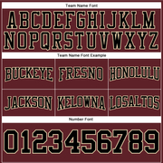 Custom Stitched Burgundy Black-Cream Football Pullover Sweatshirt Hoodie