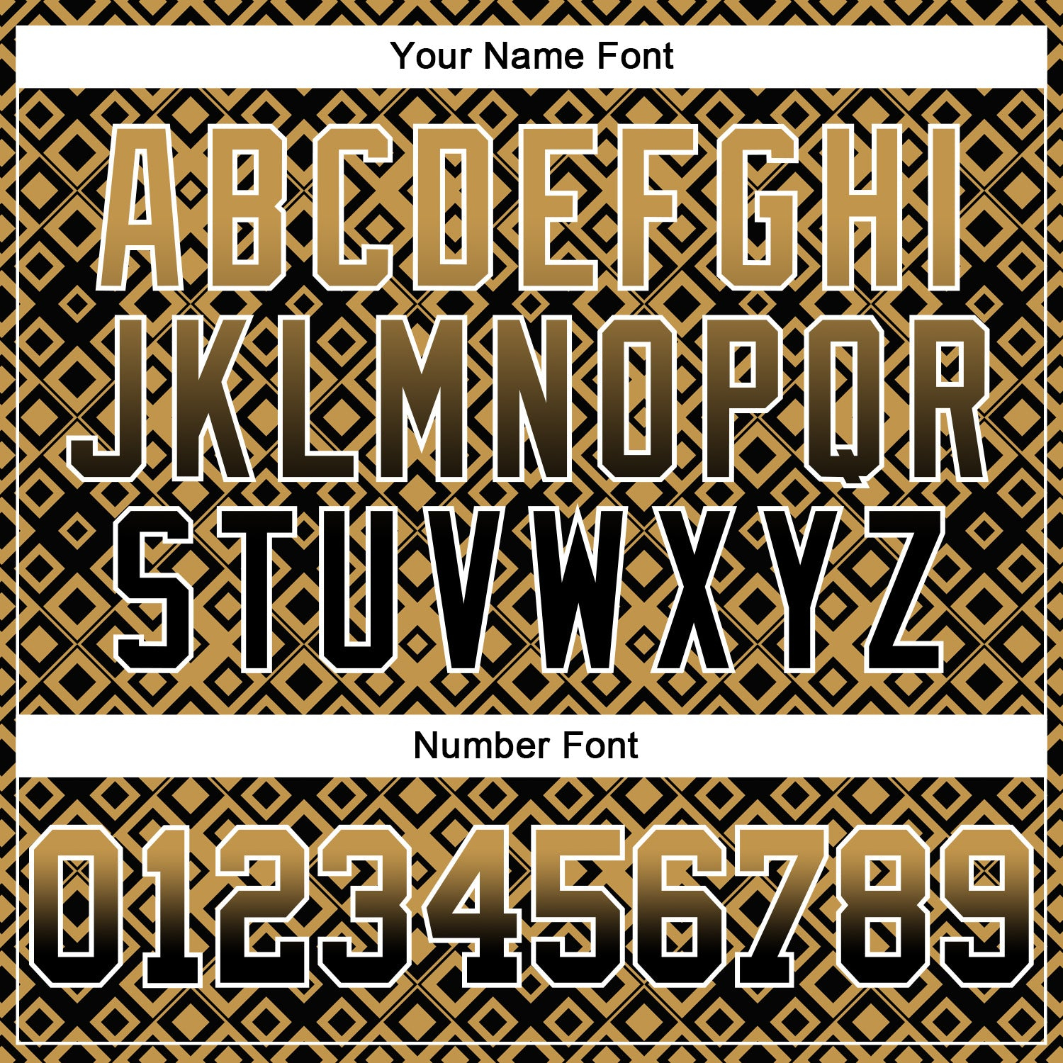 Custom Stitched Old Gold Black-White 3D Pattern Design Geometric Gradient Square Shapes Sports Pullover Sweatshirt Hoodie