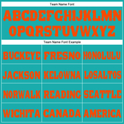 Custom Aqua Orange Fleece Jogger Sweatpants