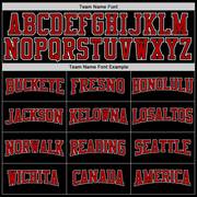 Custom Stitched Black Red Pinstripe Red-White Sports Pullover Sweatshirt Hoodie