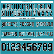 Custom Stitched Teal Black-White Football Pullover Sweatshirt Hoodie