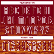 Custom Crimson Yellow-White Geometric Shape Sublimation Volleyball Uniform Jersey