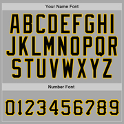 Custom Stitched Gray Black-Gold Sports Pullover Sweatshirt Hoodie