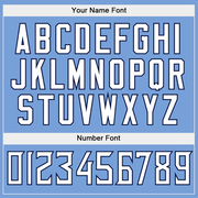 Custom Stitched Light Blue White-Navy Sports Pullover Sweatshirt Hoodie