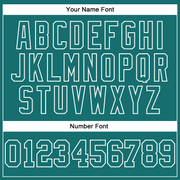 Custom Stitched Teal White 3D Pattern Design Color Blocking Stripe Sports Pullover Sweatshirt Hoodie