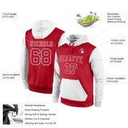Custom Stitched Red Red-White Sports Pullover Sweatshirt Hoodie