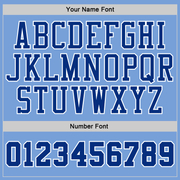 Custom Stitched Light Blue White Pinstripe Royal-White Sports Pullover Sweatshirt Hoodie