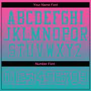 Custom Stitched Pink Aqua Fade Fashion Sports Pullover Sweatshirt Hoodie