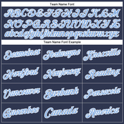 Custom Stitched Navy Light Blue-White Sports Pullover Sweatshirt Hoodie