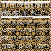 Custom Stitched Old Gold Black-White 3D Pattern Design Geometric Gradient Square Shapes Sports Pullover Sweatshirt Hoodie