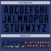 Custom Stitched Royal Vintage USA Flag-Black Sports Pullover Sweatshirt Hoodie