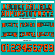 Custom Stitched Aqua Orange-Black Football Pullover Sweatshirt Hoodie