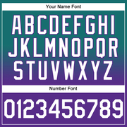 Custom Stitched Teal White-Purple Fade Fashion Sports Pullover Sweatshirt Hoodie