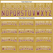 Custom Stitched Old Gold Burgundy-White Fade Fashion Arrow Sports Pullover Sweatshirt Hoodie