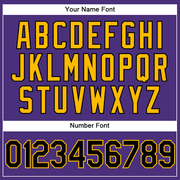 Custom Stitched Purple Black-Gold Sports Pullover Sweatshirt Hoodie