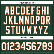 Custom Stitched Green White-Orange Sports Pullover Sweatshirt Hoodie