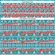 Custom Stitched Midnight Green Red-White 3D Christmas Sports Pullover Sweatshirt Hoodie