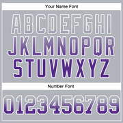 Custom Stitched Gray Purple-White Fade Fashion Arrow Sports Pullover Sweatshirt Hoodie