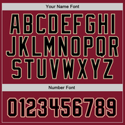 Custom Stitched Burgundy Black-Cream Sports Pullover Sweatshirt Hoodie