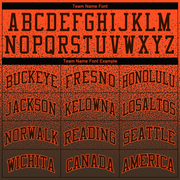 Custom Stitched Orange Brown Fade Fashion Sports Pullover Sweatshirt Hoodie